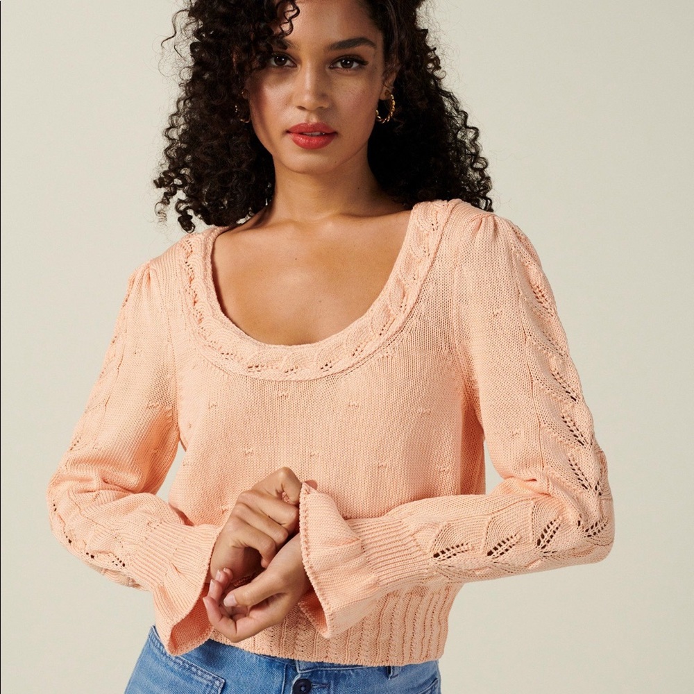 Rouje Lila sweater in ballet pink/salmon